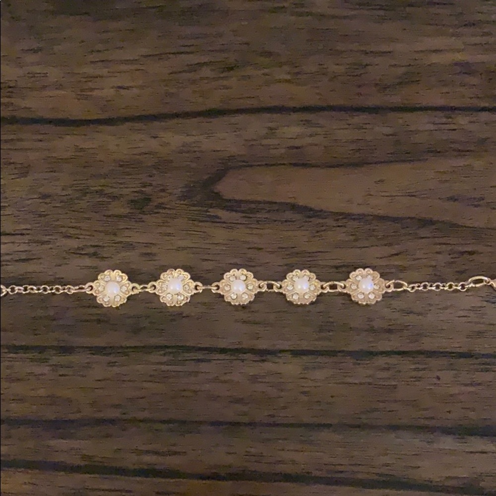 Gold floral bracelet